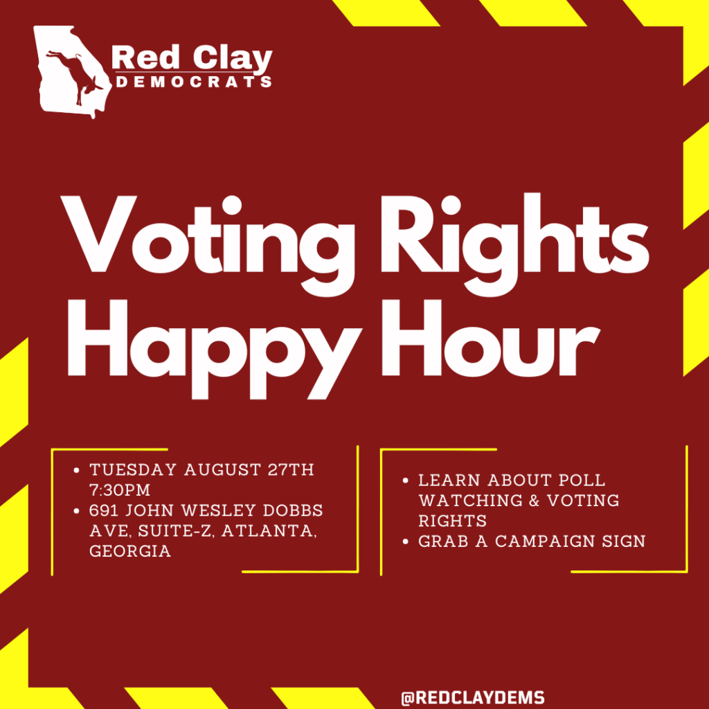Voting Rights Happy Hour | Aug 27th at 7:30pm